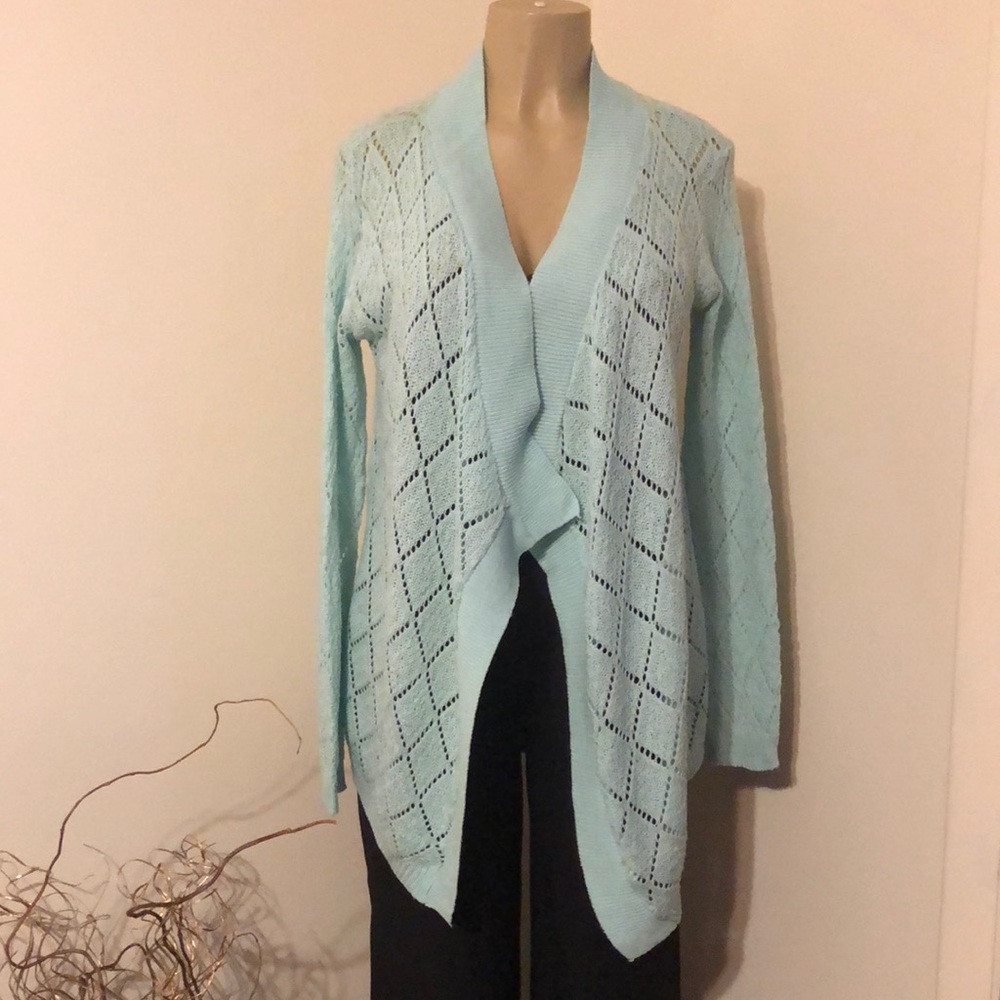 Diamond knit cardigan